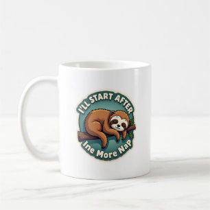 Vintage-Aufschieberitis-Faultier Lustiges Student- Kaffeetasse