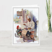 VINTAGE "AUFSTEHENDER DAMPF-" CREME DES KARTE (Vorderseite)