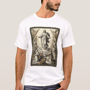 Vintage-Aufstiegs-Engel-Gravur-Vektor-Art_1 T-Shirt