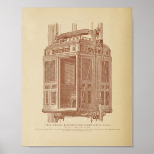 Vintage-Aufzug-Kunstplakat Poster