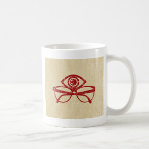 Vintage-Auge & Brille Kaffeetasse