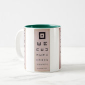 Vintage Augen-Diagramme Zweifarbige Tasse (Vorderseite Links)