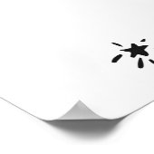 Vintage Augen, rote Lippen. Poster (Ecke)