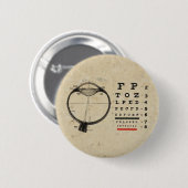 Vintage Augenarzt Button (Vorne & Hinten)