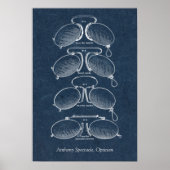 Vintage Augenbrille Augenarzt oder Optikerbüro Poster (Vorne)