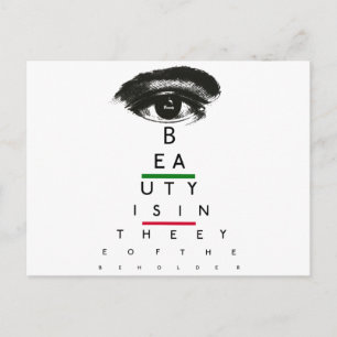 Vintage Augendiagrammgeschenke Postkarte