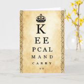 Vintage Augendiagrammgrüße behalten und getragen Karte (Gelbe Blume)