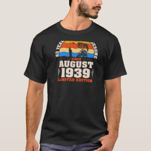Vintage August 1939 83 Jahre alter Angelfreund 83. T-Shirt