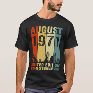 Vintage August 1971 52 Jahre alt 52. Geburtstag T-Shirt