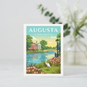 Vintage Augusta Georgia Postkarte (Stehend Vorderseite)