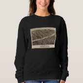 Vintage Augusta ME Map  1878  Sweatshirt (Vorderseite)