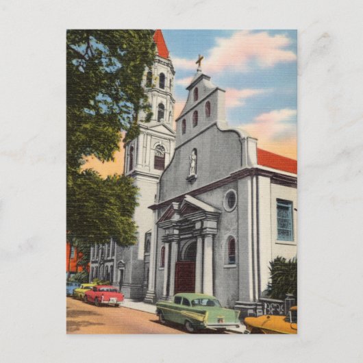Vintage Augustine Florida Postkarte (Vorderseite)