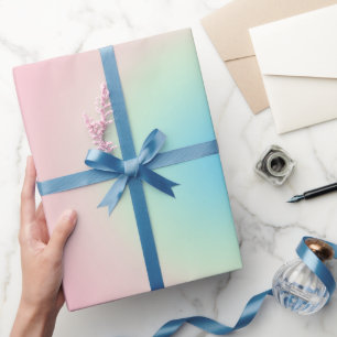 Vintage Aura Blau Rosa Farbverlauf Ombre Geschenk Geschenkpapier