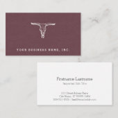 Vintage Aurochs-Schädel-Illustration Visitenkarte (Vorne/Hinten)