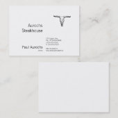 Vintage Aurochs-Schädel-Illustration Visitenkarte (Vorne/Hinten)