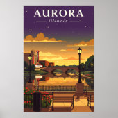 Vintage Aurora Illinois Poster (Vorne)