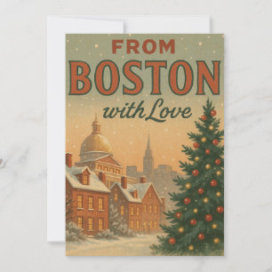 Vintage aus Boston mit Liebe Weihnachten