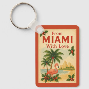 Vintage aus Miami mit Liebe Weihnachten Schlüsselanhänger