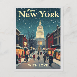 Vintage aus New York mit Liebe Frohe Weihnachten