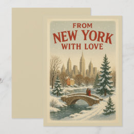 Vintage aus New York mit Liebe Weihnachten