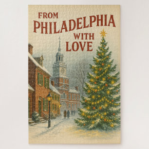 Vintage aus Philadelphia mit Liebe Weihnachten Puzzle
