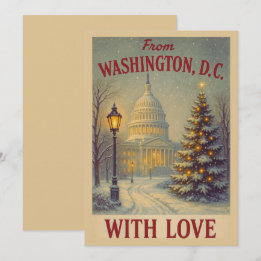 Vintage aus Washington, DC mit Liebe Weihnachten