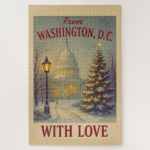 Vintage aus Washington, DC mit Liebe Weihnachten  Puzzle