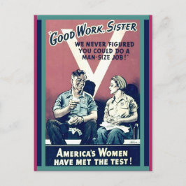 Vintage Ausgabe von "Gute Arbeit, Schwester": Mäch Postkarte