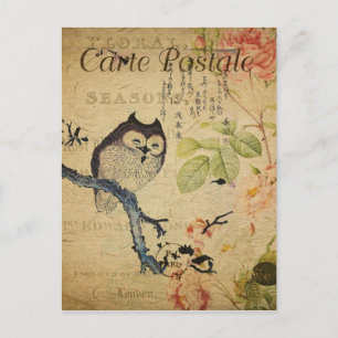 Vintage Auslage auf der französischen Straßenseite Postkarte