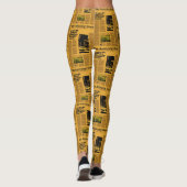 Vintage ausländische Zeitung mit Kfz-Werbung Leggings (Rückseite)