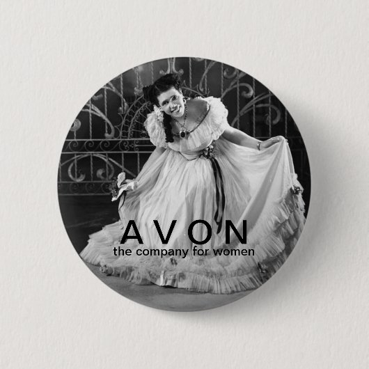 Vintage aussehender AVON-Schönheitsbutton Button (Vorderseite)