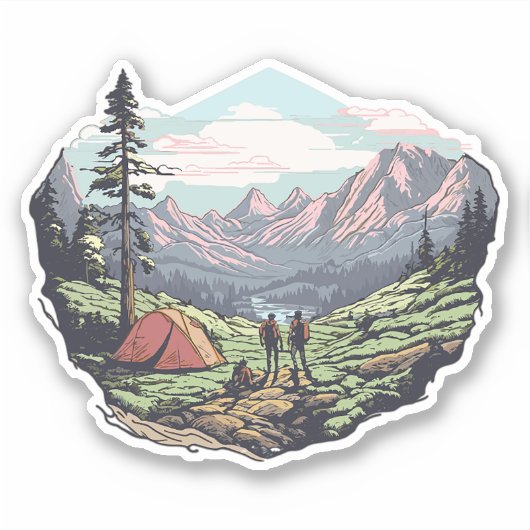 Vintage Außenanlage Aufkleber (Vorderseite)