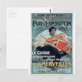 Vintage Ausstellung in Paris 1900 Postkarte (Vorne/Hinten)