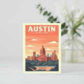 Vintage Austin Postkarte (Stehend Vorderseite)