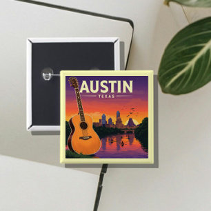 Vintage Austin Texas Button