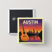 Vintage Austin Texas Button (Vorne & Hinten)