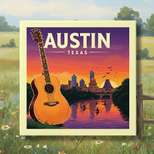 Vintage Austin Texas Fliese