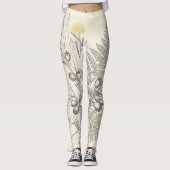 Vintage Australian Native Botanical Illustration  Leggings (Vorderseite)