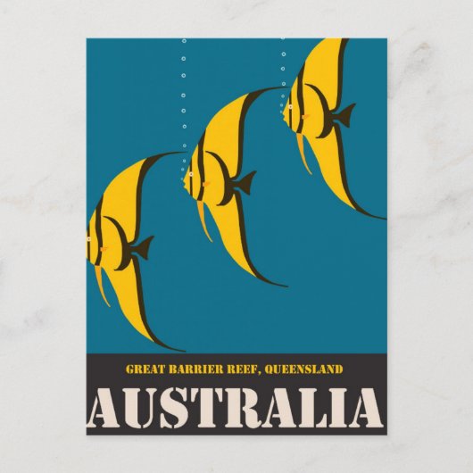 Vintage Australien Postkarte (Vorderseite)