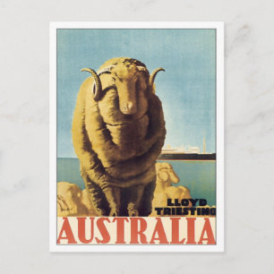 Vintage Australien Schiffslinie Postkarte