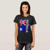 Vintage australische Flagge Australien Pride Roots T-Shirt (Vorne ganz)