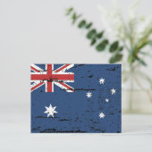 Vintage australische Flagge Postkarte (Stehend Vorderseite)