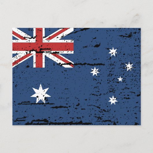 Vintage australische Flagge Postkarte (Vorderseite)