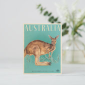 Vintage australische Kangaroo Travel Postcard Postkarte (Stehend Vorderseite)