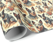 Vintage australische Rinder nahtlos Geschenkpapier (Rolleneckpunkt)