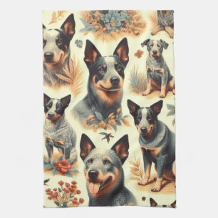 Vintage australische Rinder nahtlos Geschirrtuch