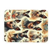 Vintage australische Rinder nahtlos Magnet (Horizontal)