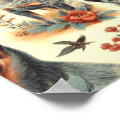 Vintage australische Rinder nahtlos Poster (Ecke)