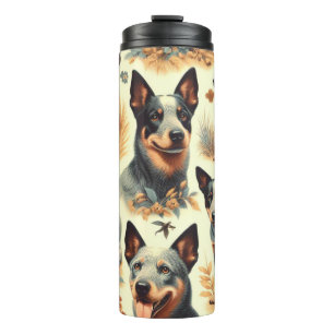 Vintage australische Rinder nahtlos Thermosbecher