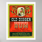 Vintage australische Rum-Werbung Poster (Vorne)